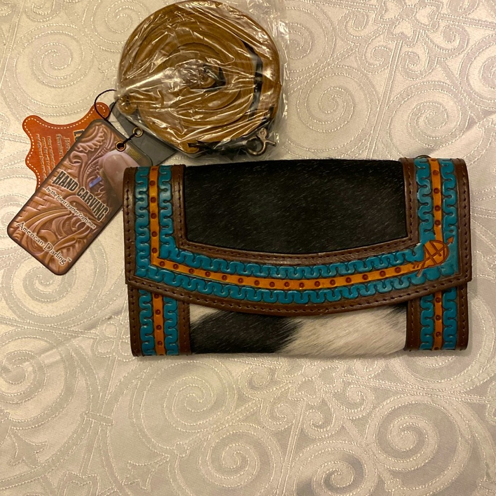 NWT Cowhide leather crossbody bag